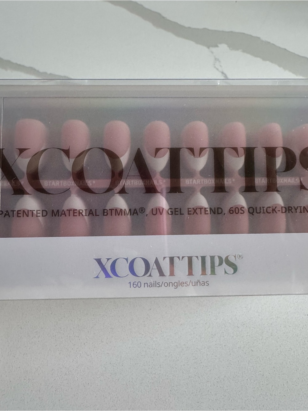 XCOATTIPS French Kit - Medium Almond White Tips